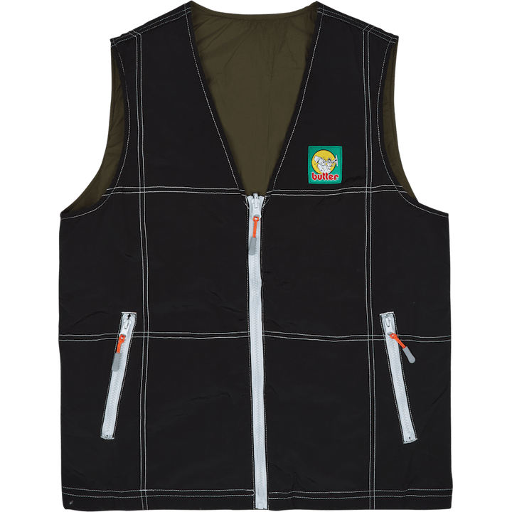 Gilet reversibile nero/army