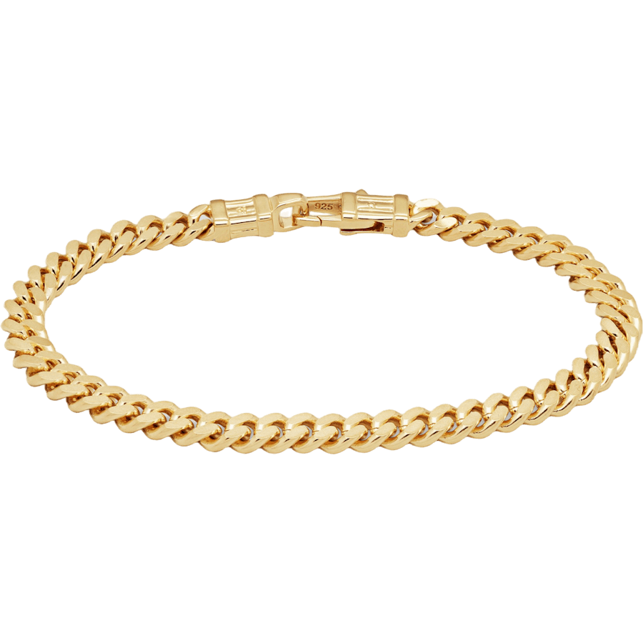 Curb Armband L Guld Guld