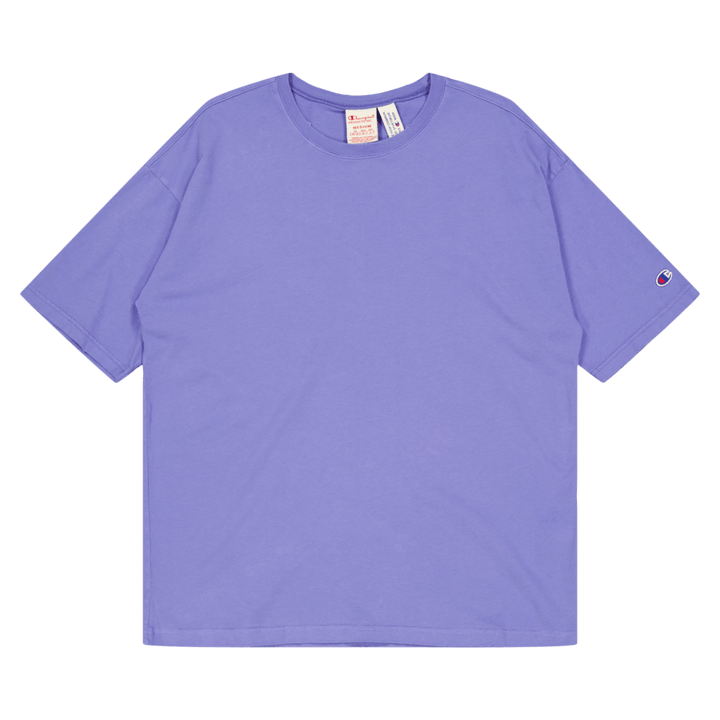 T-shirt ras du cou en denim blanchi