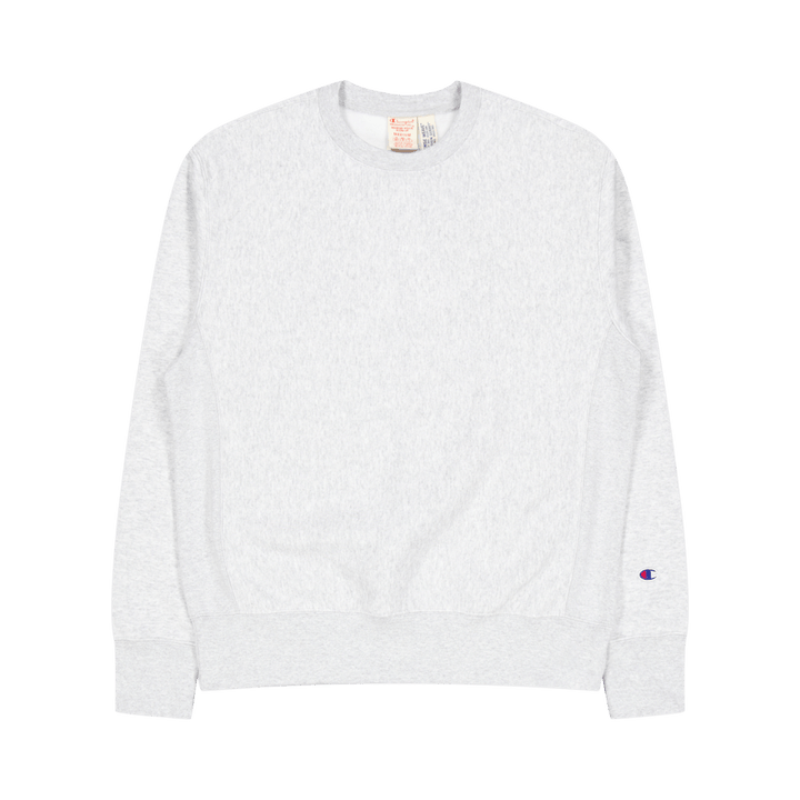 Sweat-shirt ras du cou gris chiné clair