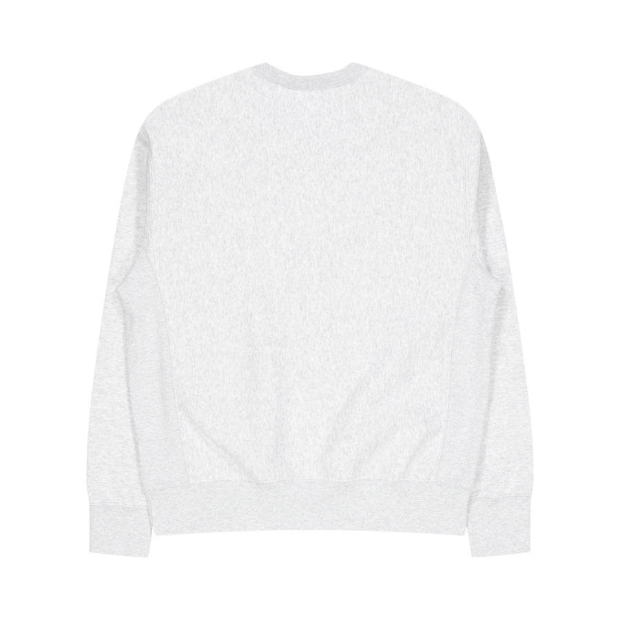 Sweat-shirt ras du cou gris chiné clair