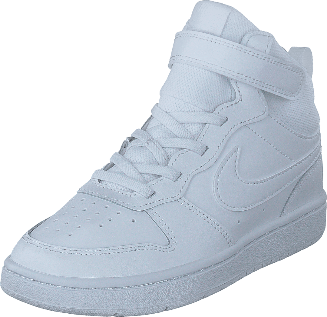 Detská obuv Court Borough Mid 2 Little Kids' WHITE/WHITE-WHITE