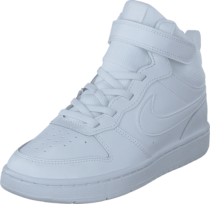 Detská obuv Court Borough Mid 2 Little Kids' WHITE/WHITE-WHITE