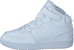 Detská obuv Court Borough Mid 2 Little Kids' WHITE/WHITE-WHITE