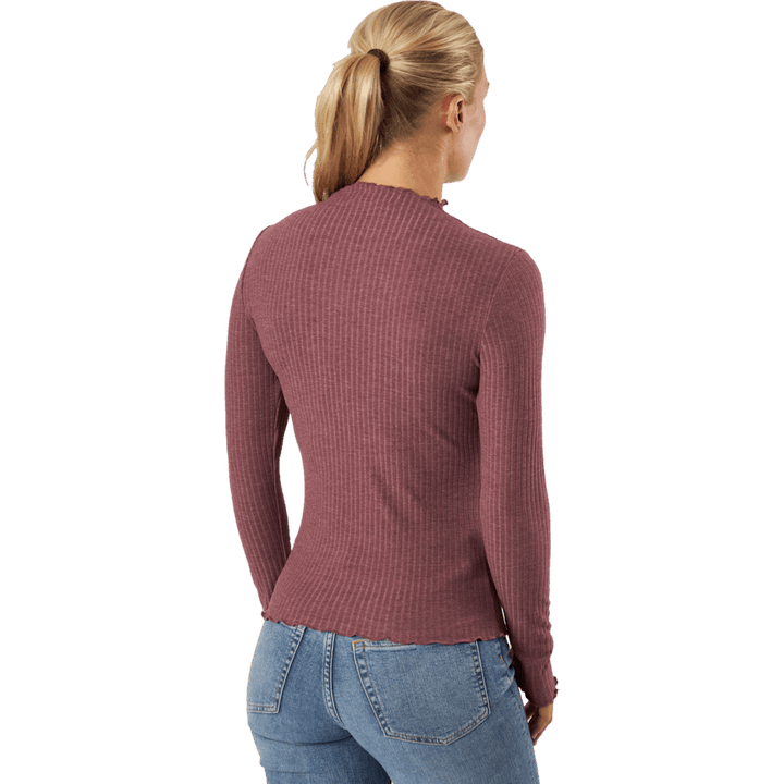 Emma L/s Top z wysokim dekoltem Noos Jr Rose Brown