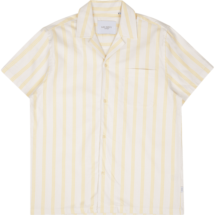 Les Deux Lawson Stripe Ss Shirt citron Sorbet