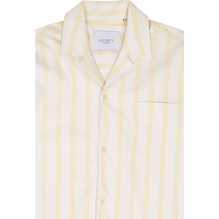 Les Deux Lawson Stripe Ss Shirt citron Sorbet