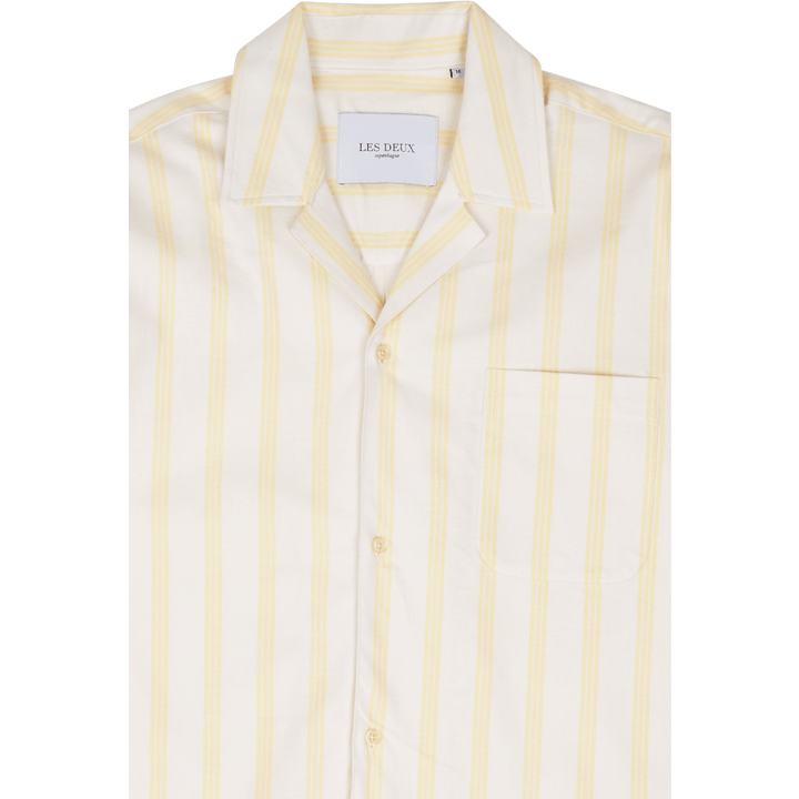 Les Deux Lawson Stripe Ss Shirt citron Sorbet