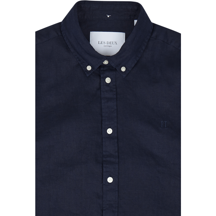 Les Deux Kristian Camicia in lino B.d. scuro