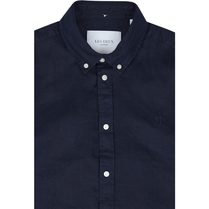Les Deux Kristian Camicia in lino B.d. scuro