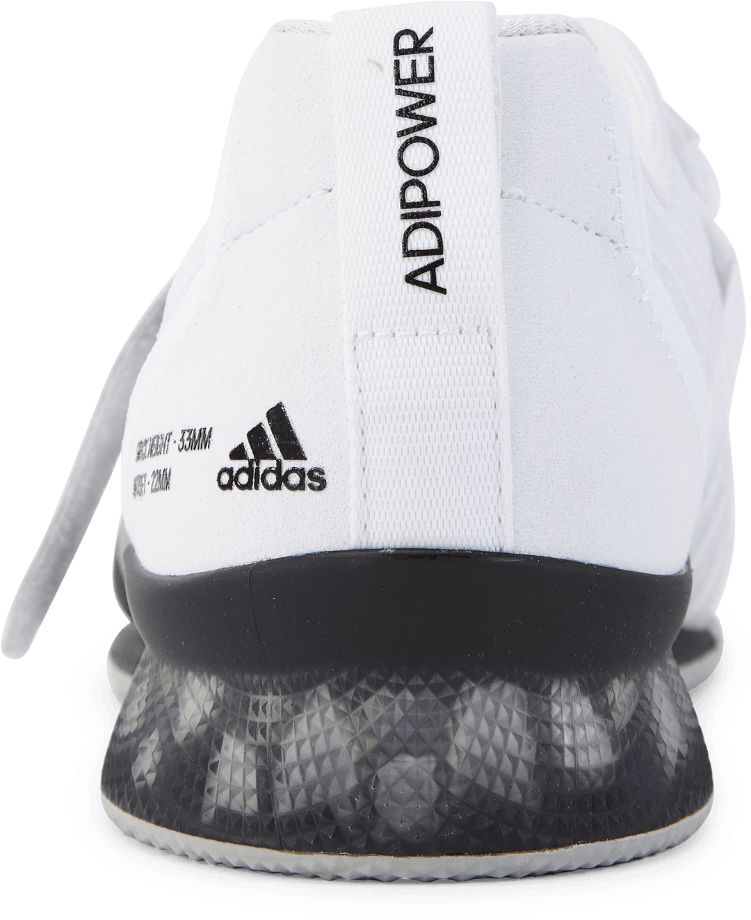 Chaussures d'haltérophilie Adipower 3 : Blanc nuage / Noir noyau / Gris deux