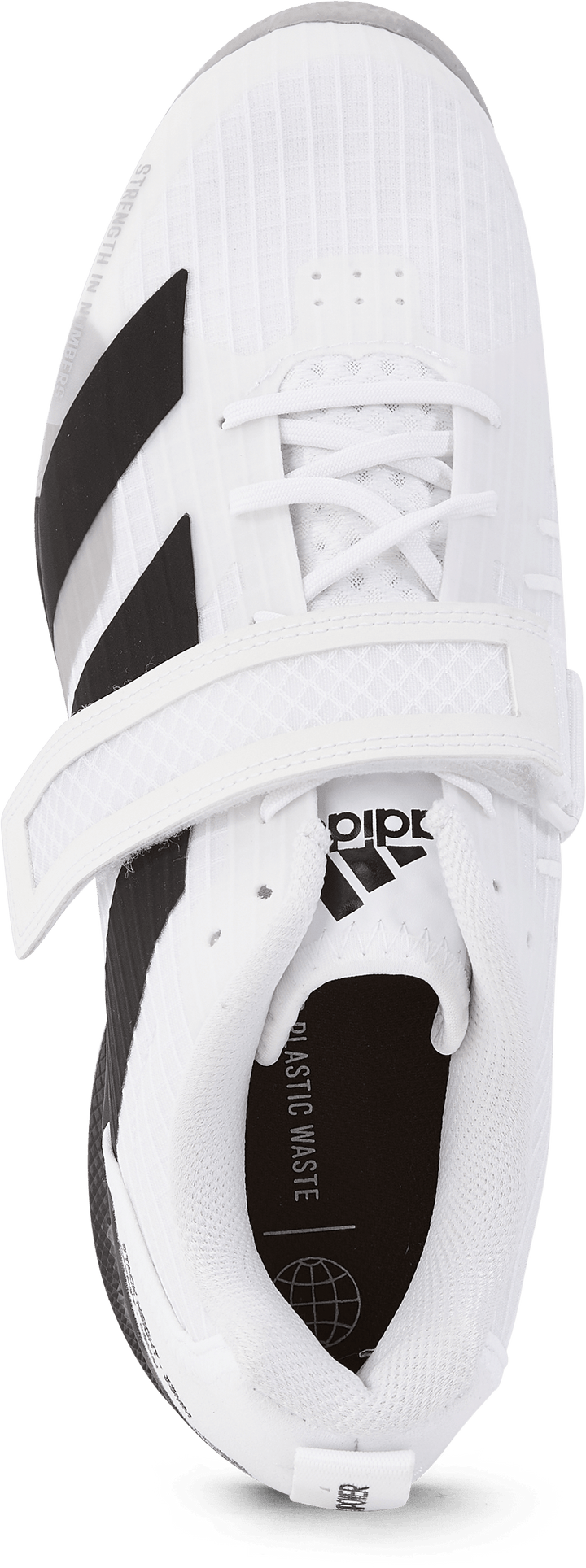 Chaussures d'haltérophilie Adipower 3 : Blanc nuage / Noir noyau / Gris deux