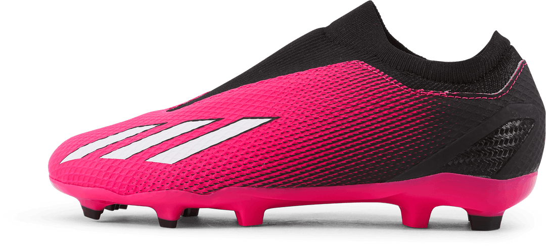 X Speedportal.3 Botas de campo firmes sem cordões Team Shock Pink 2 / Zero Metalic / Core Black