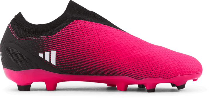 X Speedportal.3 Botas de campo firmes sem cordões Team Shock Pink 2 / Zero Metalic / Core Black