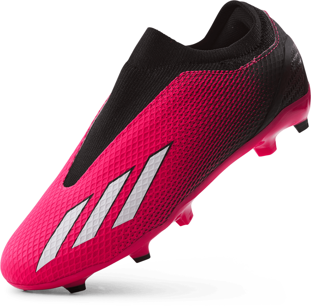 X Speedportal.3 Botas de campo firmes sem cordões Team Shock Pink 2 / Zero Metalic / Core Black