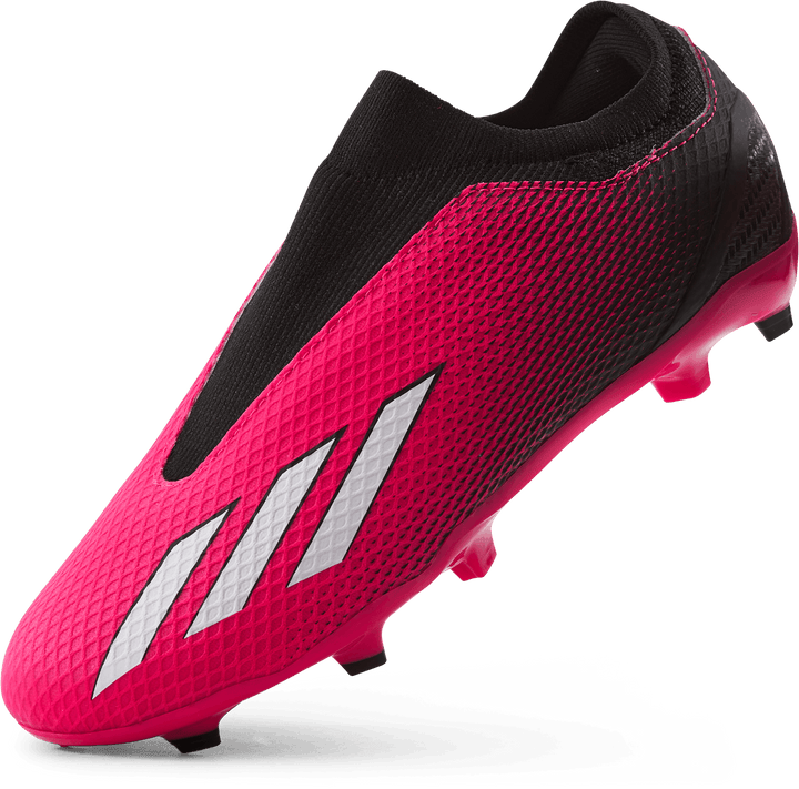 X Speedportal.3 Botas de campo firmes sem cordões Team Shock Pink 2 / Zero Metalic / Core Black