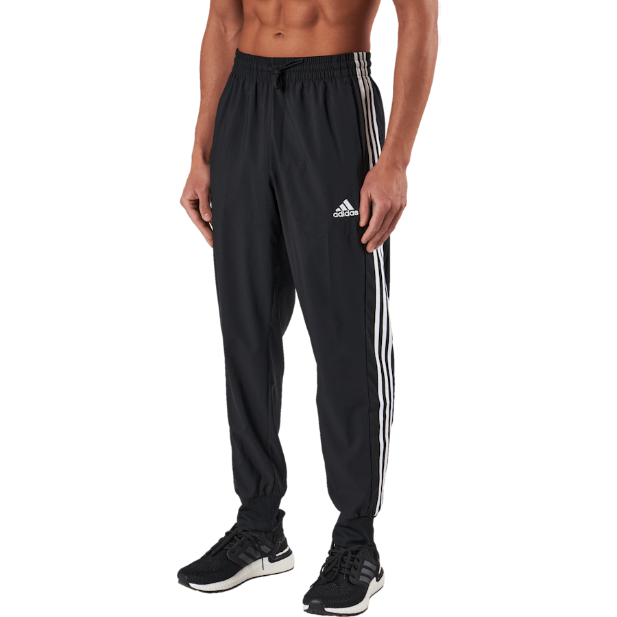 AEROREADY Essentials Joggers med avsmalnande mudd och vävda 3 ränder Svart