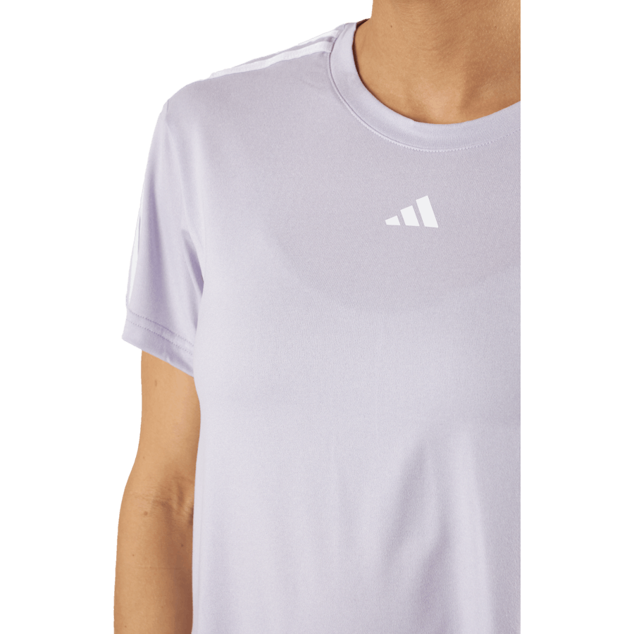 AEROREADY Train Essentials 3-randig T-shirt Sildaw/Vit