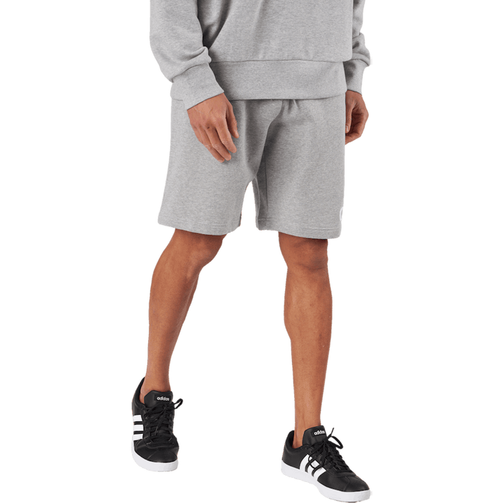 Short Essentials en molleton à gros logo, gris moyen chiné