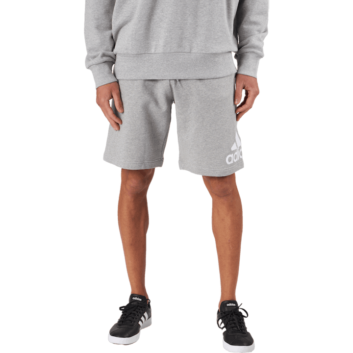 Short Essentials en molleton à gros logo, gris moyen chiné