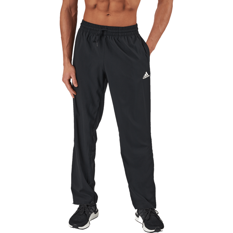 AEROREADY Essentials Stanford Open Hem Geborduurd Klein Logo Tracksuit Broek Zwart