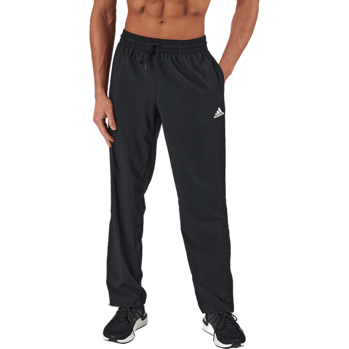 AEROREADY Essentials Stanford Open Hem Geborduurd Klein Logo Tracksuit Broek Zwart