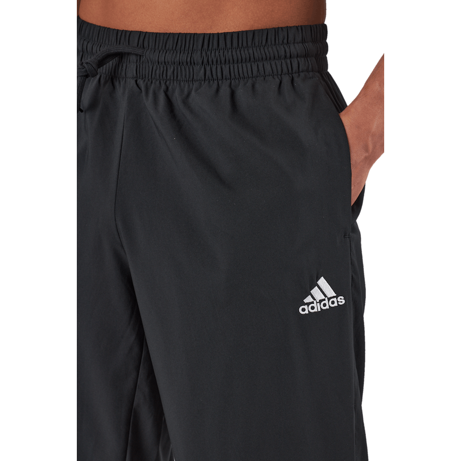 AEROREADY Essentials Stanford Open Hem Geborduurd Klein Logo Tracksuit Broek Zwart