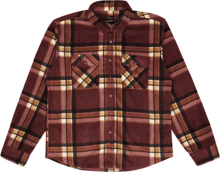 Bowery L/s Arctic Stretch Fleece Mahagoni kariert