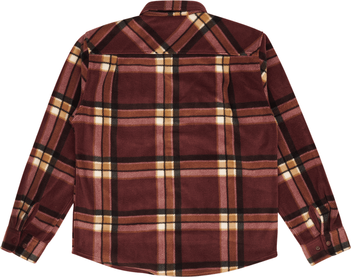 Bowery L/s Arctic Stretch Fleece Mahagoni kariert