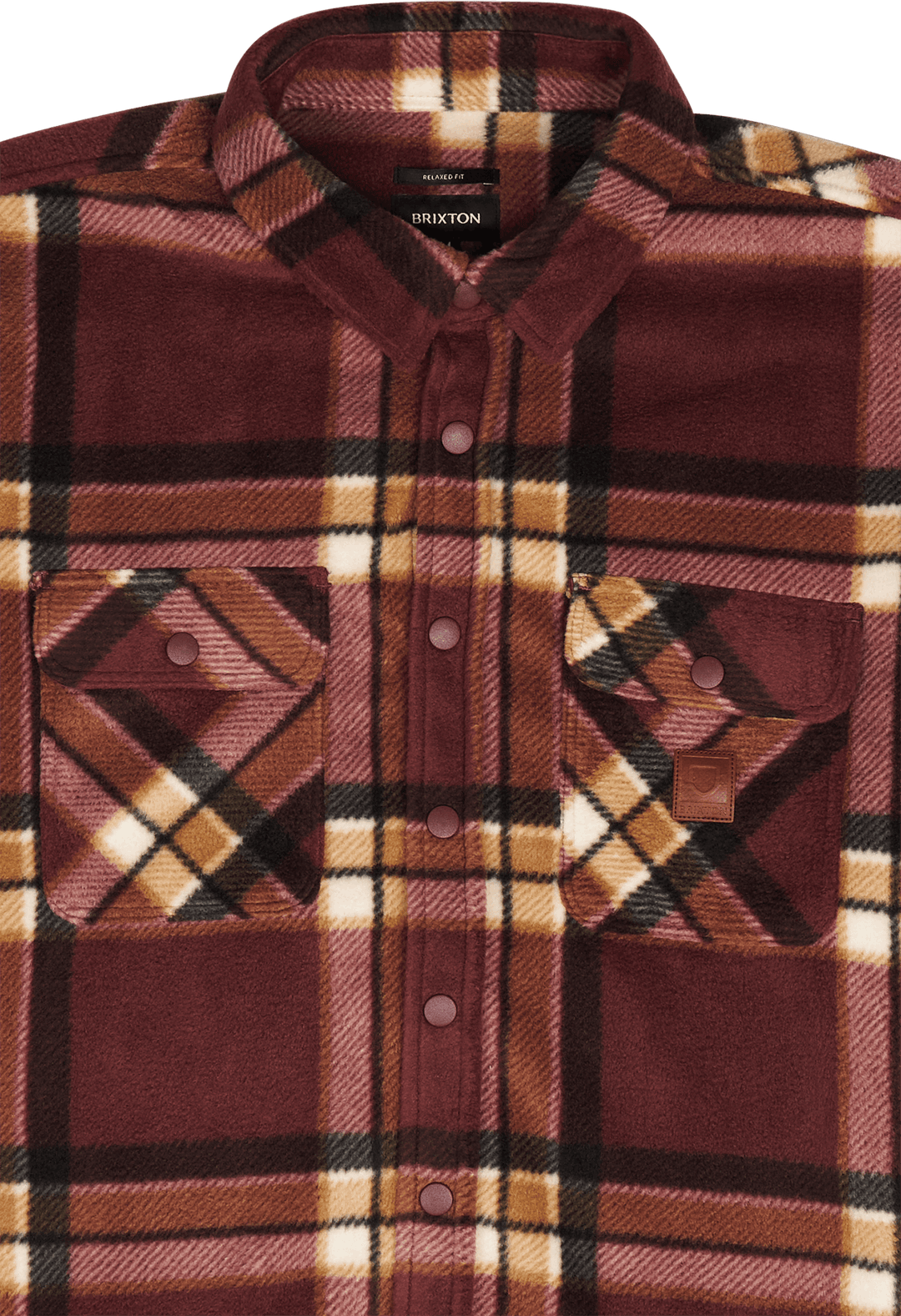 Bowery L/s Arctic Stretch Fleece Mahagoni kariert