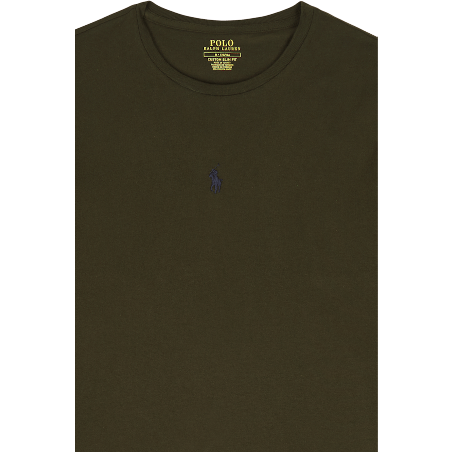 T-skjorte med besetning og smal passform i jersey med spesialtilpasset hals