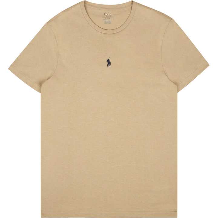 T-skjorte med rund hals i jersey og smal passform Classic Khaki