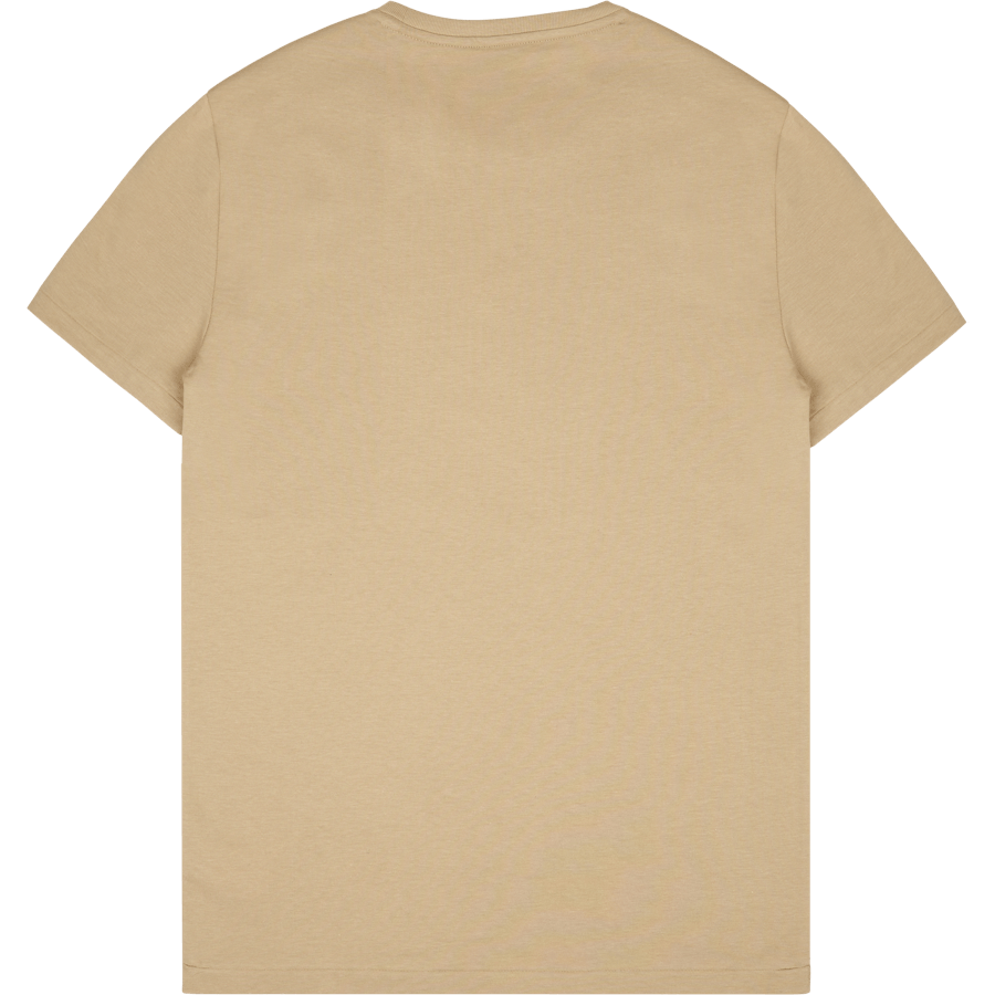 T-skjorte med rund hals i jersey og smal passform Classic Khaki
