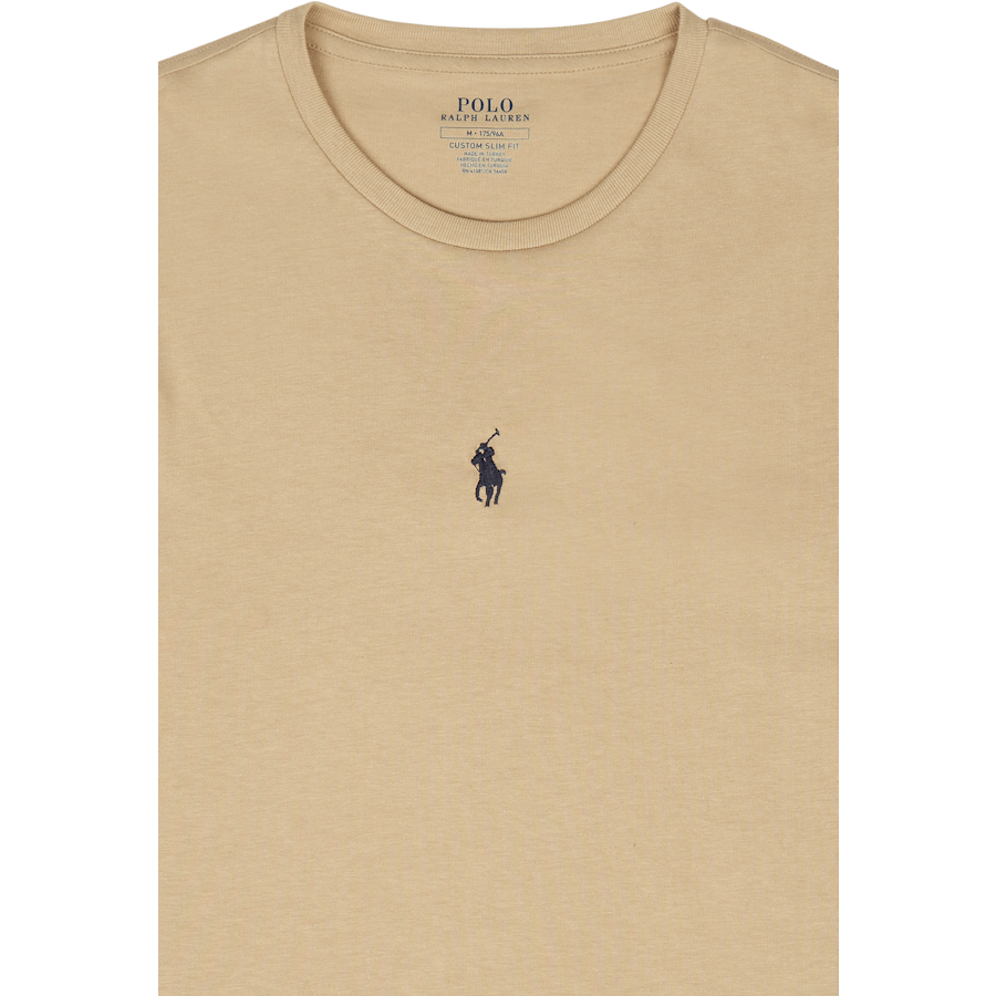 T-skjorte med rund hals i jersey og smal passform Classic Khaki