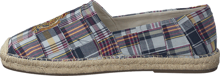 Cevio Crest Madras Espadrille Blue Multi