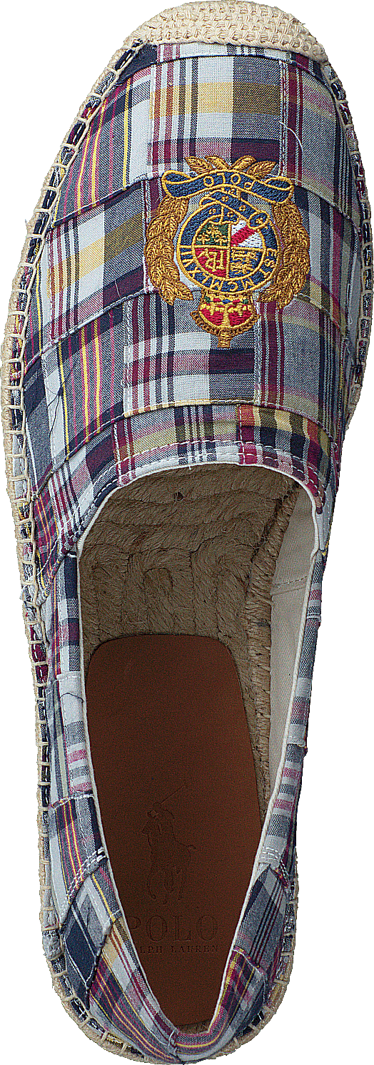 Cevio Crest Madras Espadrille Blue Multi