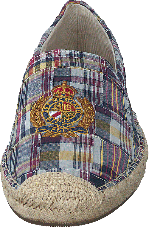 Cevio Crest Madras Espadrille Blue Multi