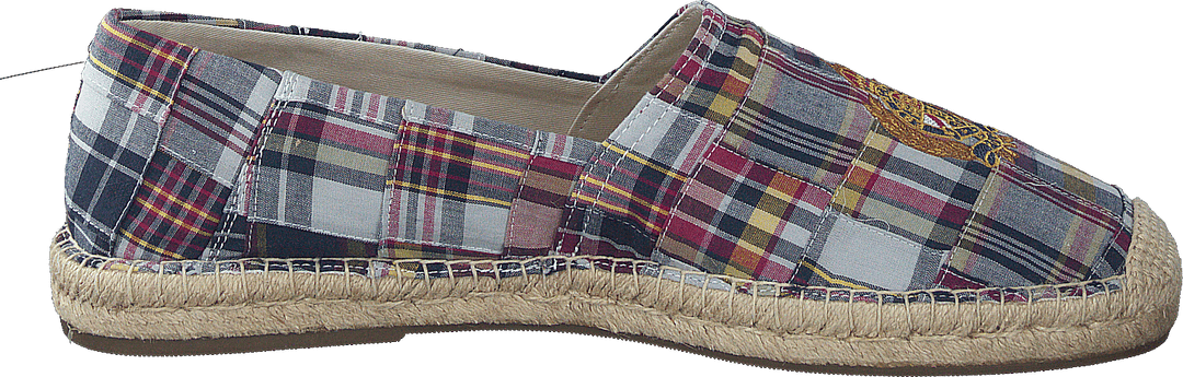 Cevio Crest Madras Espadrille Blue Multi