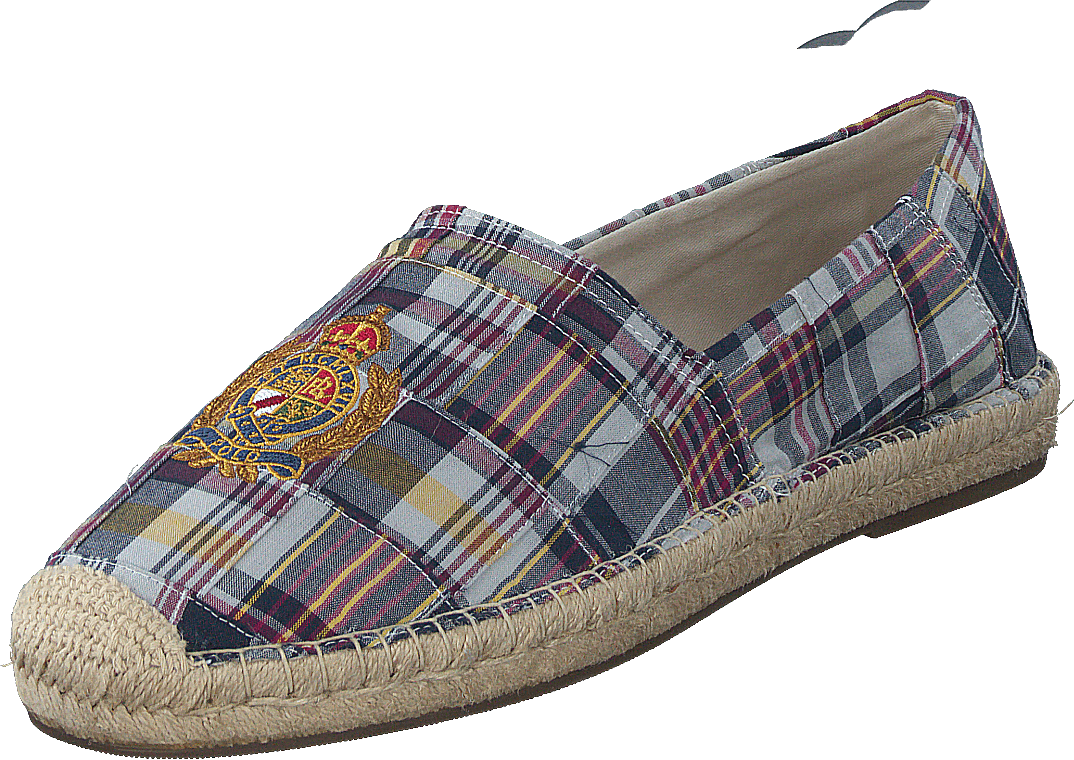 Cevio Crest Madras Espadrille Blue Multi