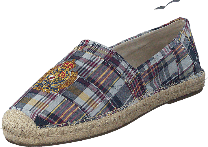 Cevio Crest Madras Espadrille Blue Multi