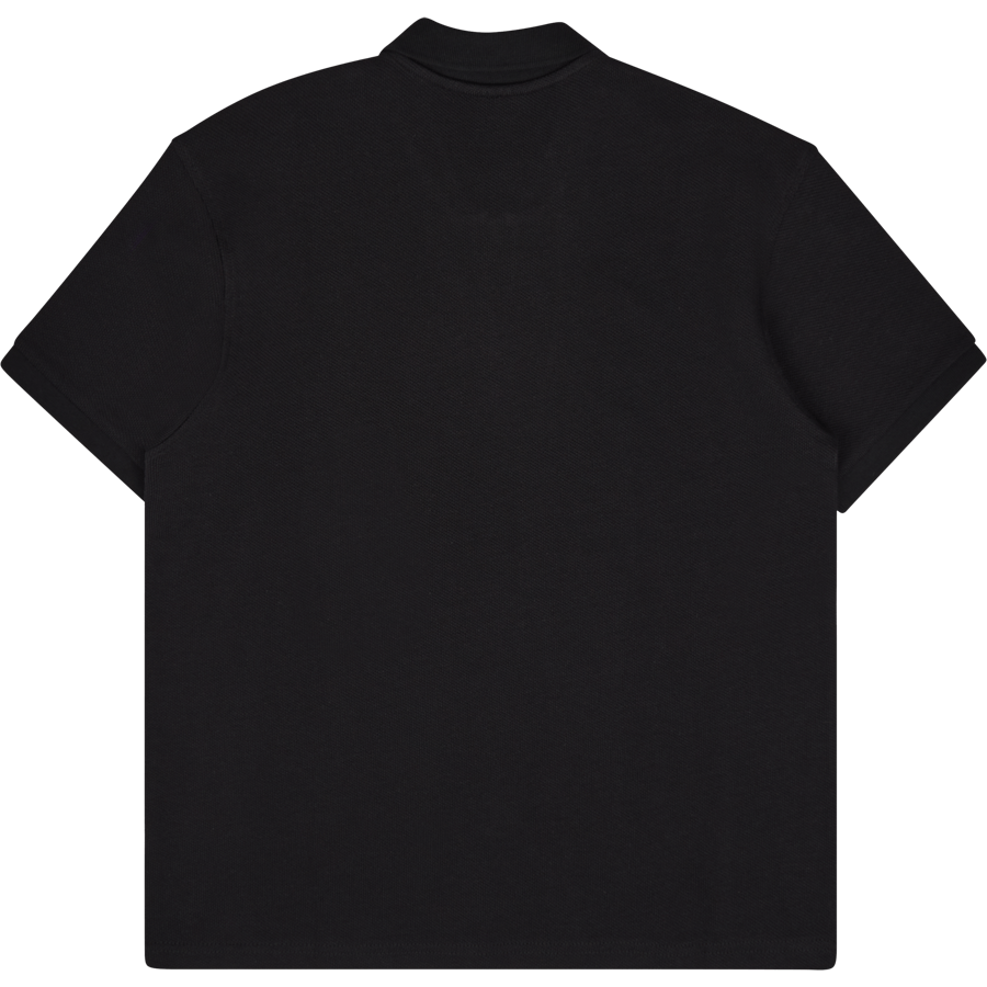 Polo Zip Manica Corta Nero