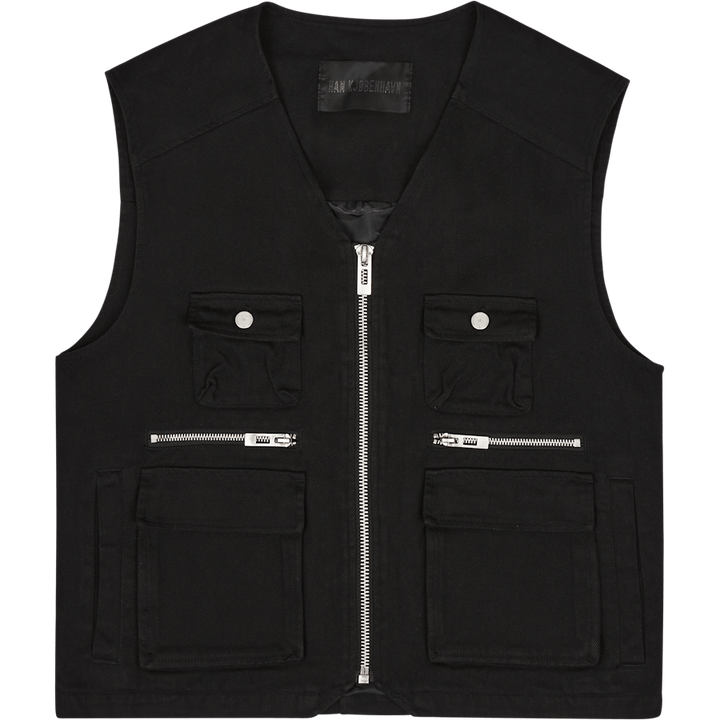 Gilet cargo noir