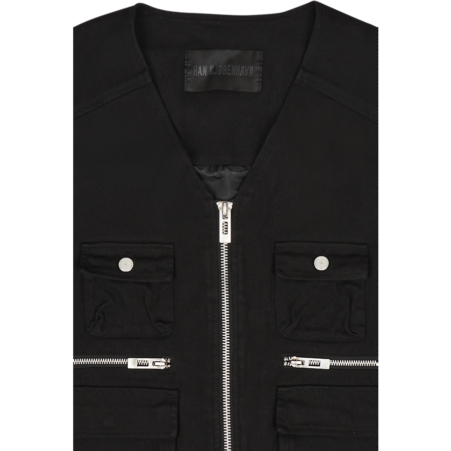 Gilet cargo noir