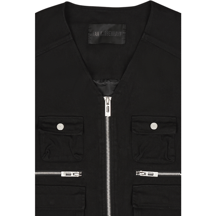 Gilet cargo noir
