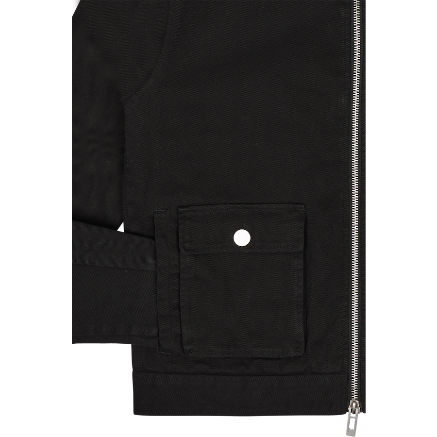 Veste cargo carrée en coton noir