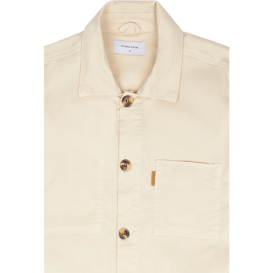 Icon Twill Overshirt Ecru