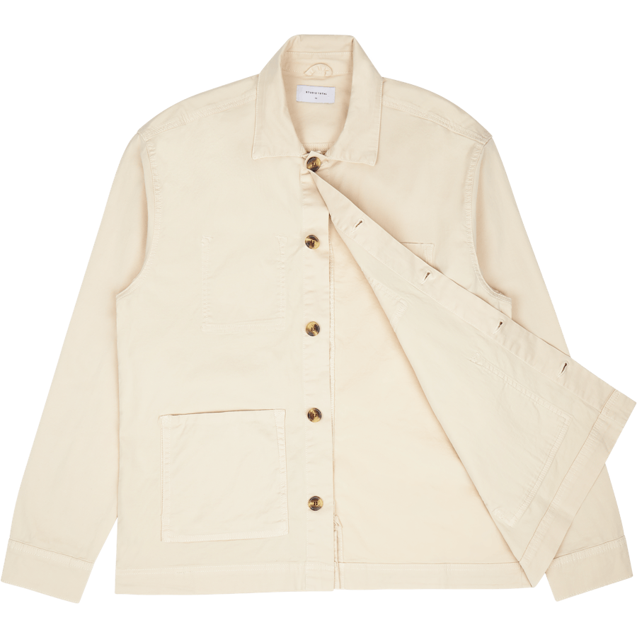 Icon Twill Overshirt Ecru