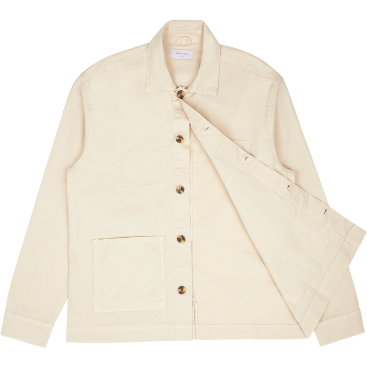 Icon Twill Overshirt Ecru
