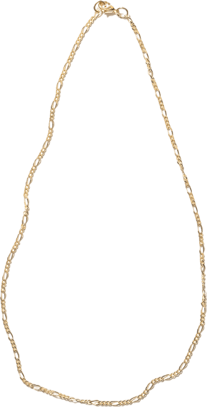 Corrente Figaro com enchimento em ouro de 14k