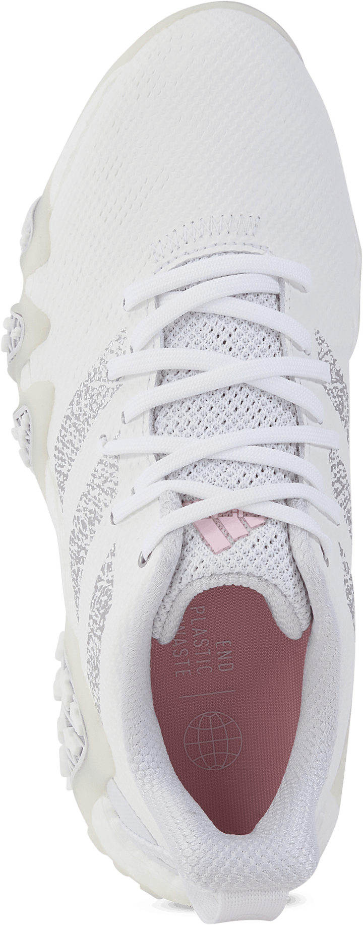 Zapatos de golf sin clavos Codechaos 22 Blanco nube / Plata metalizado / Rosa claro